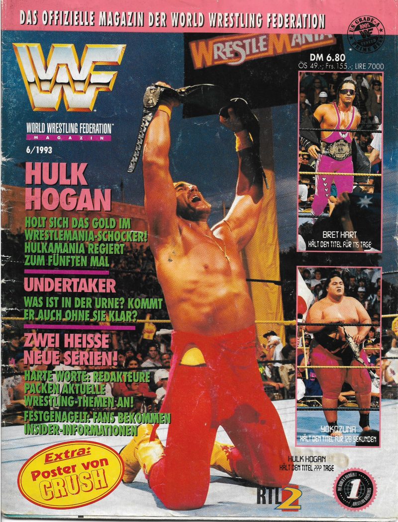 WWF Magazin Juni 1993 Cover mit WrestleMania IX als hochwertiger PDF-Download