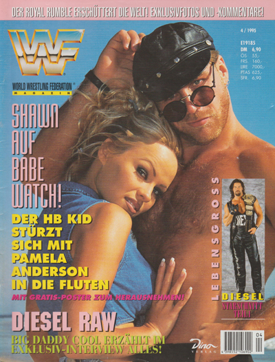 wwf magazin april 1995 shawn michaels pamela anderson