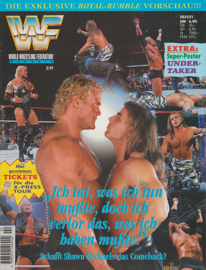 wwf magazin februar 1997 shawn michaels sid justice